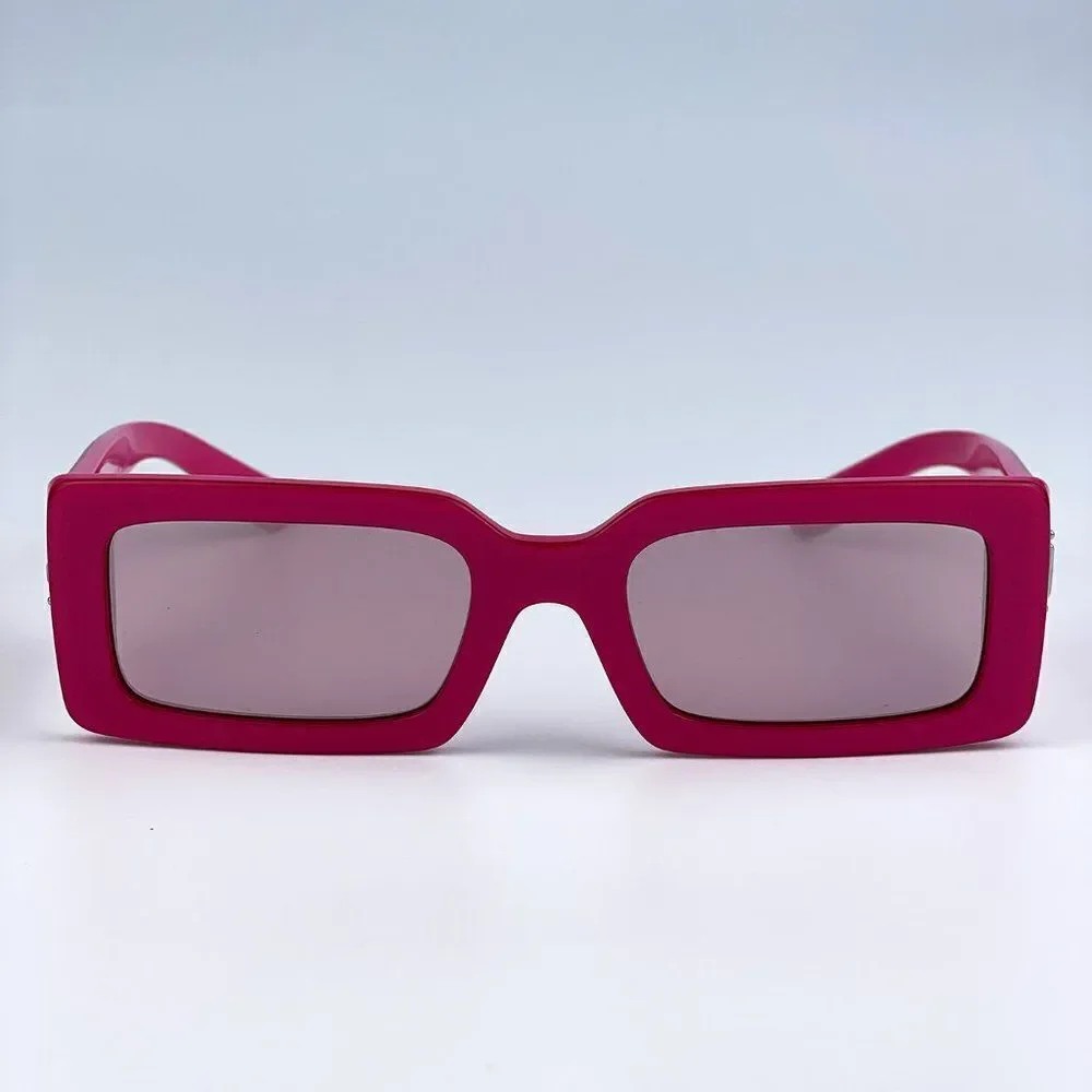 SALE! NEW D&G DG4416 33794Z Metallic Mirror Silver Rectangle Unisex Sunglasses